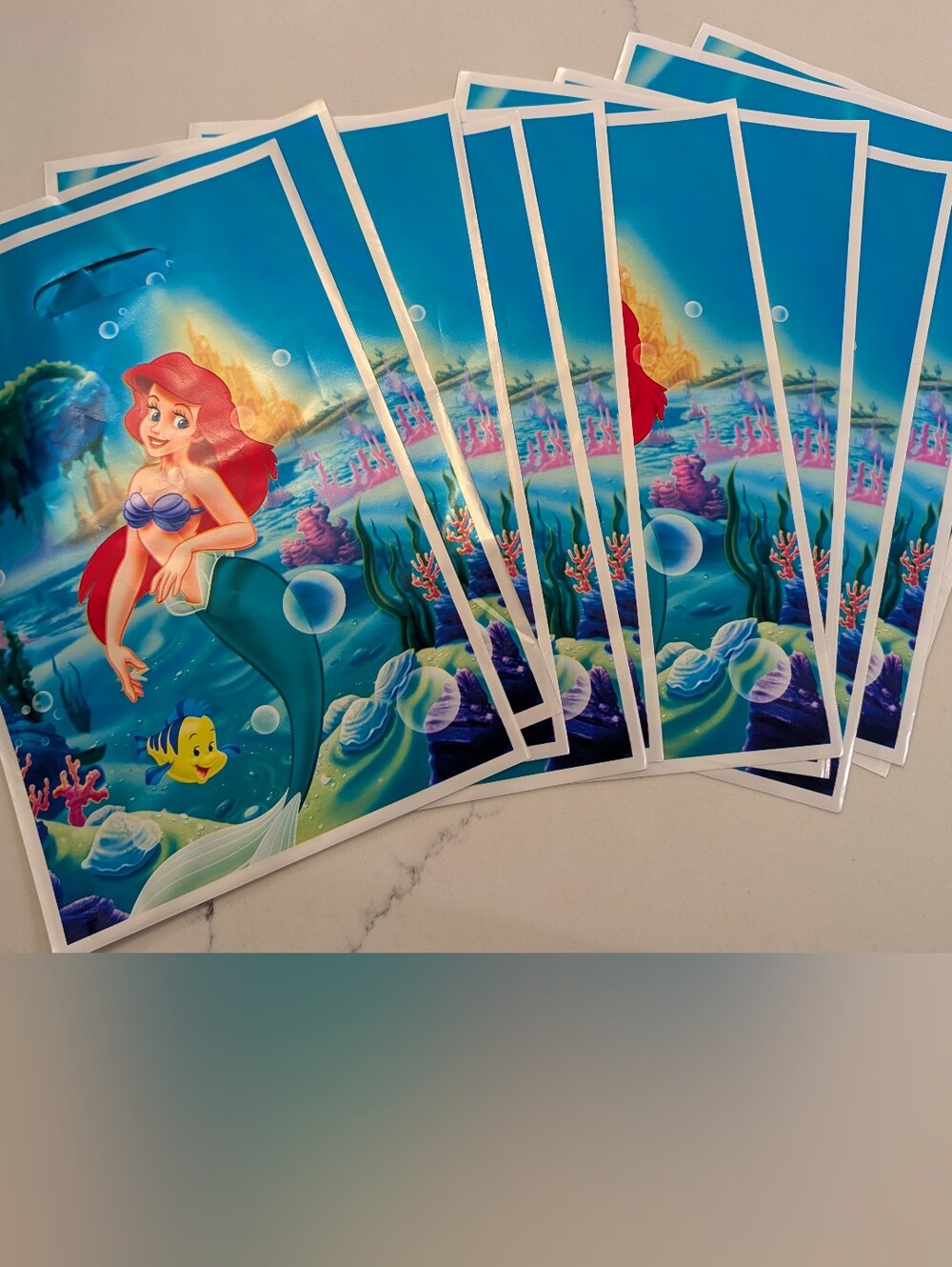 Disney Little Mermaid Party Favor Bags Set Of 10 New